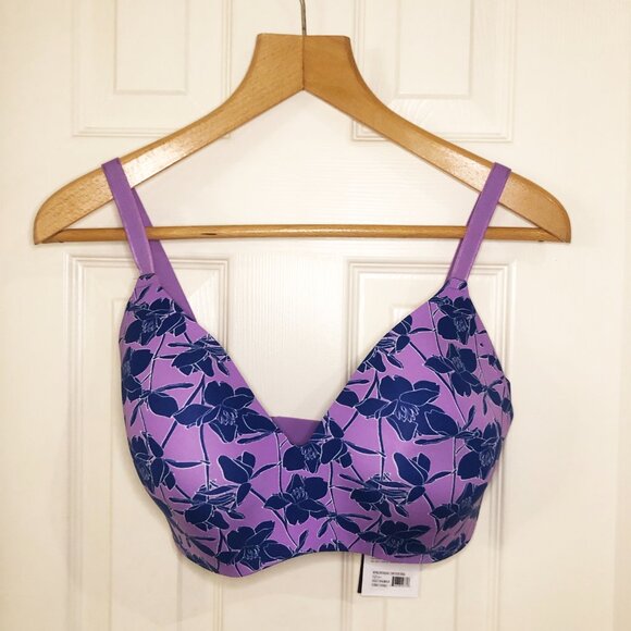 Knix Lavender and Navy Floral Bra - Picture 3 of 11